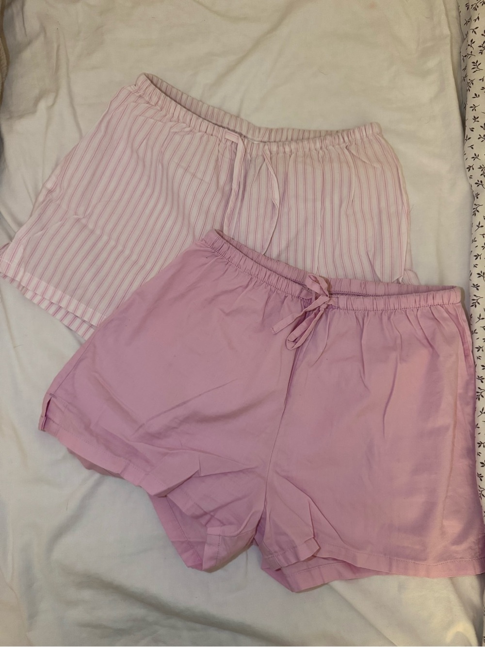H&M Pink Cotton PJ Shorts - 2-Pack